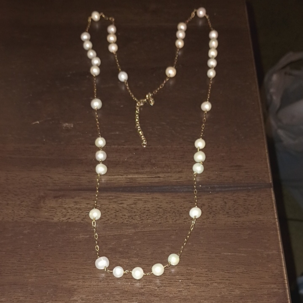 Stella & Dot Eve Station Gold Tone Necklace